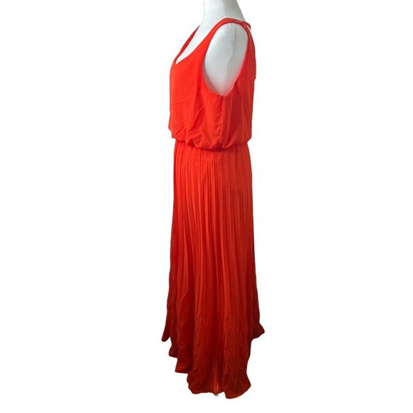 BISOU BISOU Coral Orange Maxi Special Occasion Bridesmaid Formal Prom Dress, 4 - Picture 2 of 9